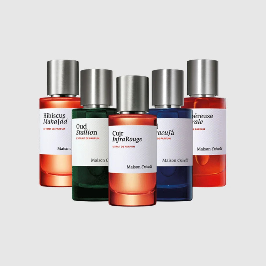 Maison Crivelli Luxury Oud Perfume Elegant Oriental Floral Woody Hibiscus Scent Rich Extrait Variants Unique Aroma