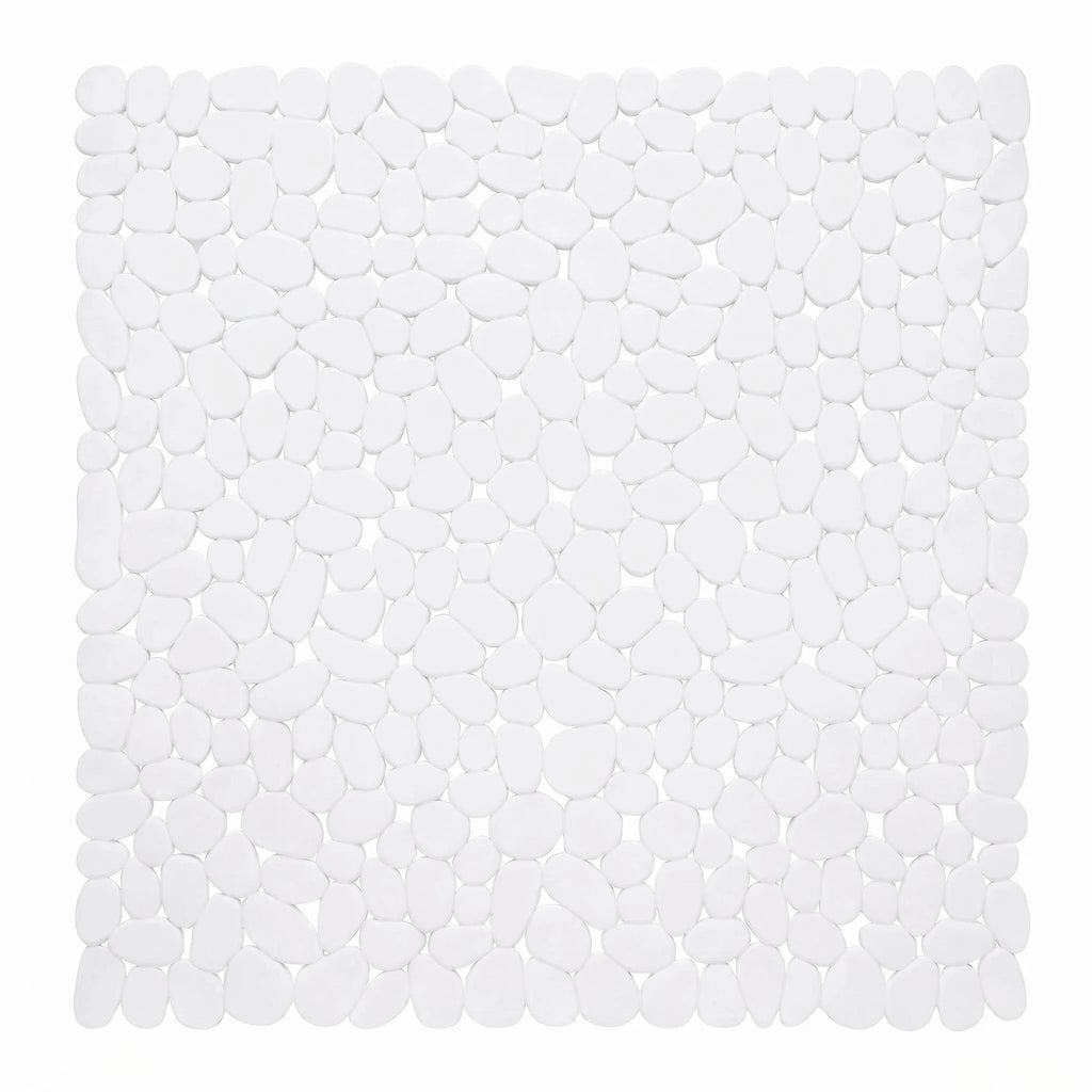 Premium Transparent Non-Slip Shower Mat 20.5x21 PVC Bathtub Mat with Strong Suction Cups Pebble Texture Quick Drain Holes