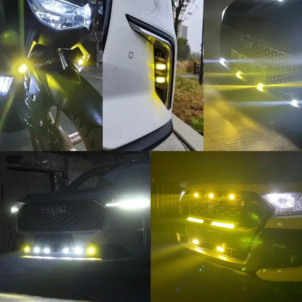 Led Headlight Bumper Fog Lamps Projector Lens Mini Driving Light Auxiliary LightsFor Car Motorcycle Spotlights 6500K3000k10V-80V