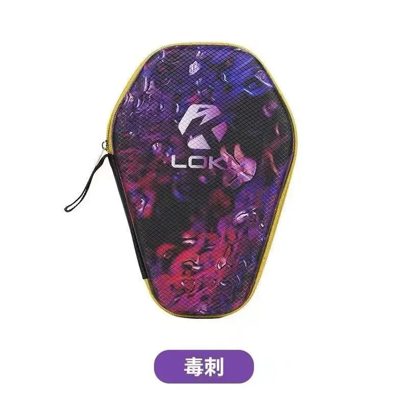 LOKI-Anti-drop Table Tennis Racket Bag Pouch, Smooth Zipper, Chinese Style, Tiger Pattern Cover Storage
