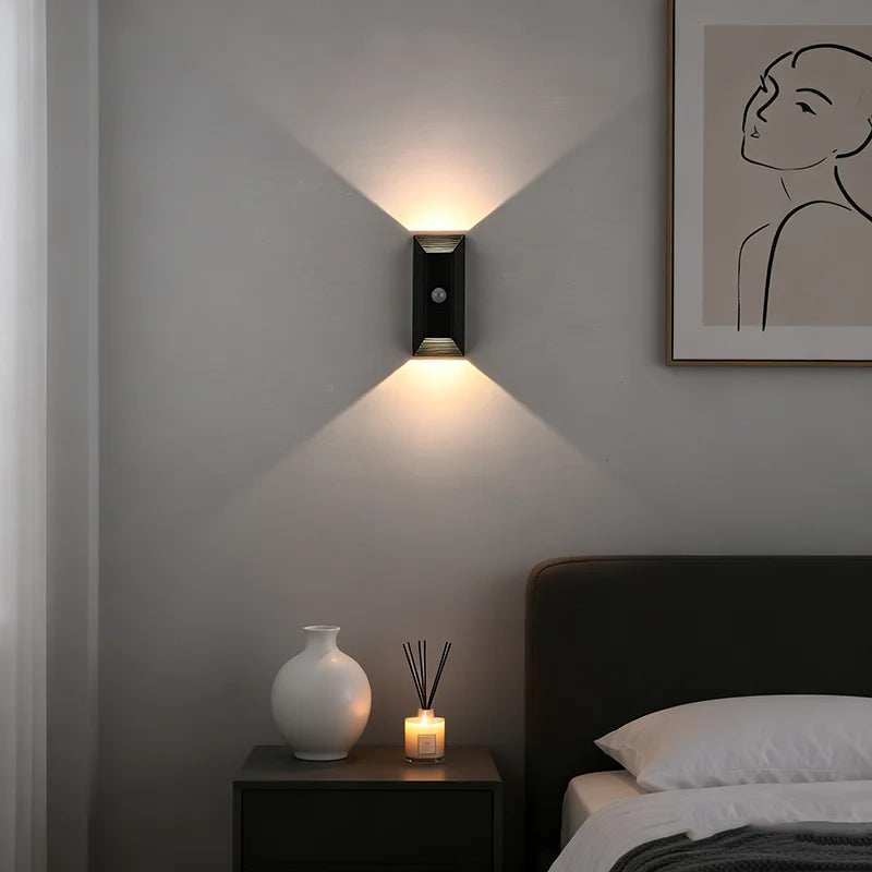 Led Night Light Sunset Lamp Wireless Wall Lamp with Motion Sensor Magnetic Rechargeable for Stair Cabinet Hallway Room Decor