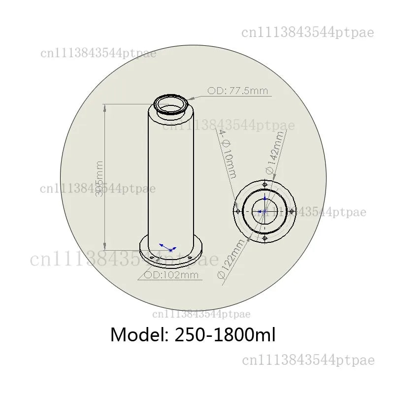A vertical filling machine piston assembly