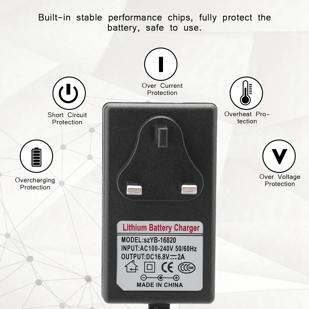 Battery Lithium Battery 16.8V 2A Replacement Power Adapter Lithium Ion Battery Safe