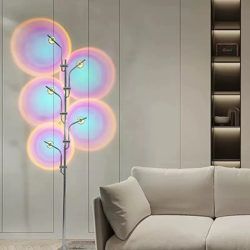Sunset Lamp Rainbow Atmosphere Night Light Sunset Light For Bedroom Room Decoration Background Wall Sunset Floor Lamp