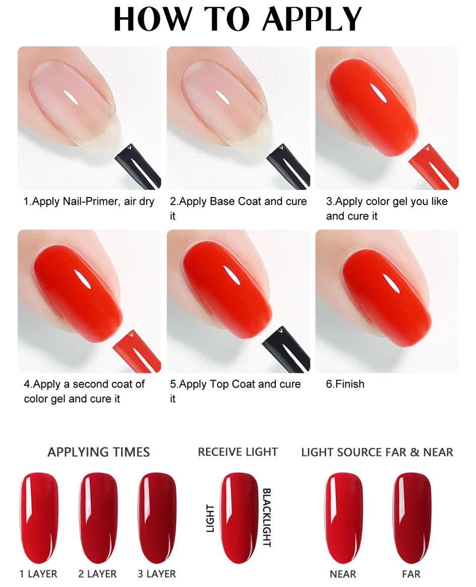 Clou Beaute HEMA TPO FREE Caramel Brown Wine Red Coffee Gel Nail Polish High Pigment Autumn Nail Art Full Coverage UV Varnish