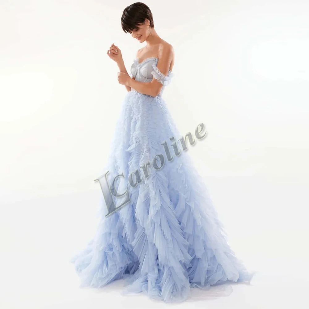 Caroline Modern Mermaid Prom Dresses for Women with Cloak Beads Crystals High Neck Formal Evening Vestidos De Gala Drop Shipping