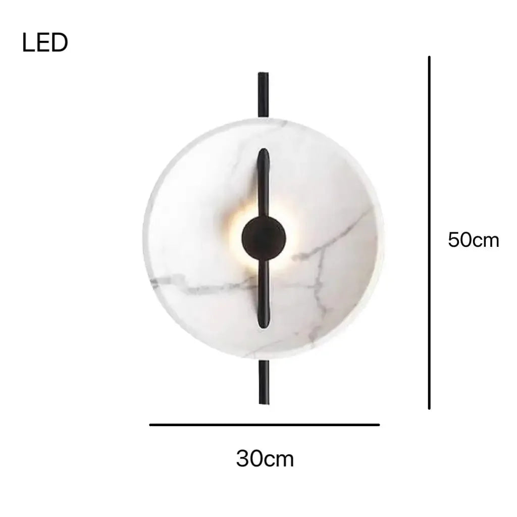 Nordic Modern Light Luxury Marble Wall Lamp Bedroom Background Led Lighting Decoration Creativity Mirror Aisle Sconce Indoor