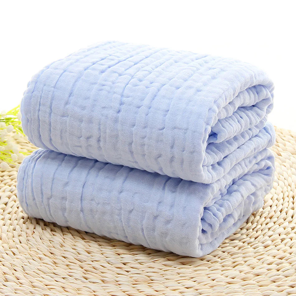 6 Layer Cotton Muslin Baby Blankets Thick Soft and Breathable Designed for Newborns Comfortable in Air Conditioned Environments