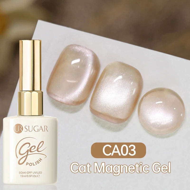 UR SUGAR 15ml Cat Magnetic Gel Jelly Glass Full Coverage Varnis Magnetic Gel Soak Off UV LED Gel Autumn Winter Xmas Manicure
