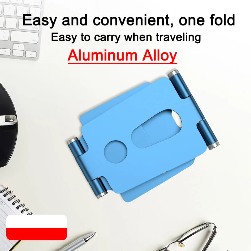 Metal Aluminum Alloy Mobile Phone Desktop Holder Stand for iPhone 13 14 Pro Stand Lazy Live Portable Folding Mobile Phone Stand