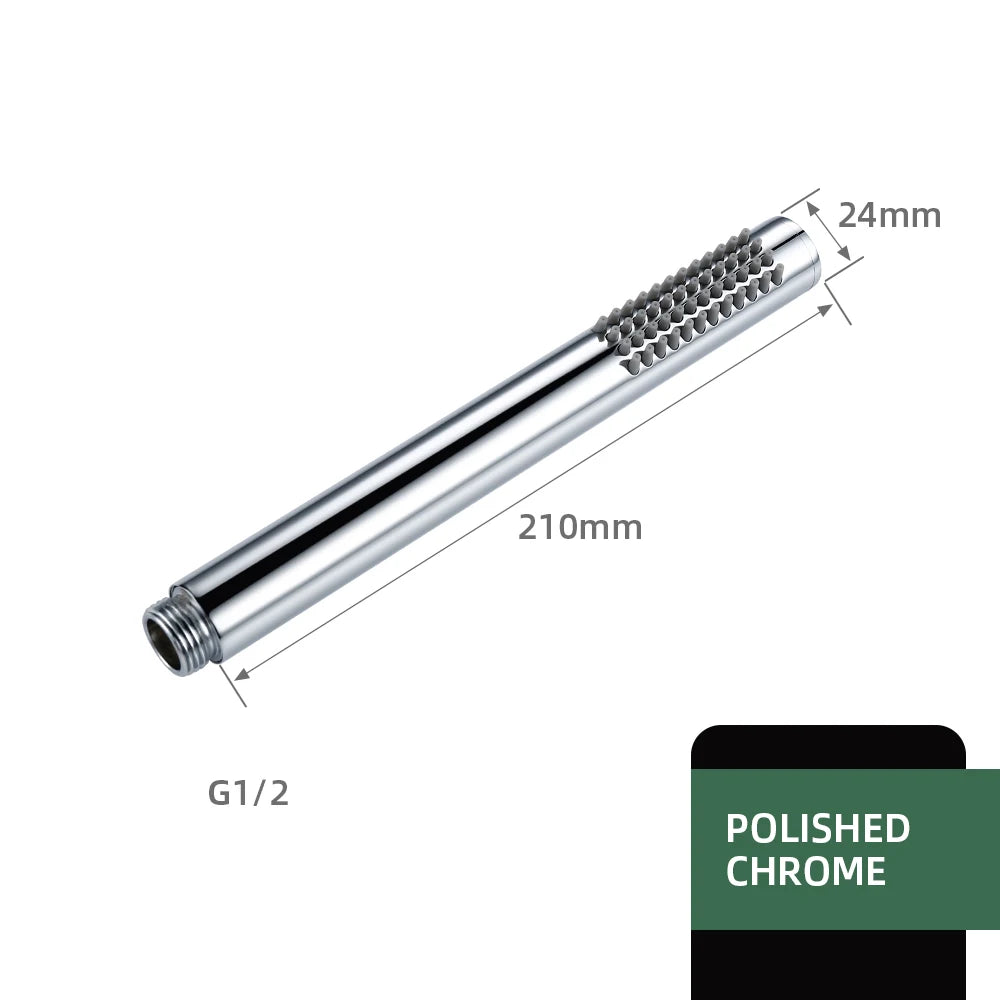 Black Handheld Bathroom Faucet High-pressure Water-Saving Shower Head Hardware Accessories Round Solid Brass Hand-Hold Shower