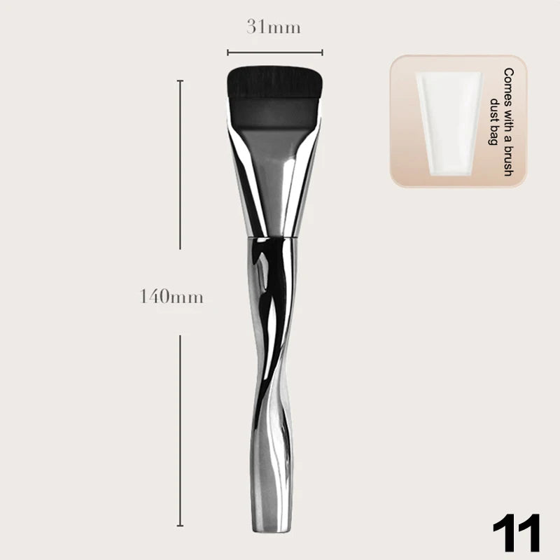 Ultra Thin Foundation Brush Lightweight Face Contour Brush Flat Contour Brush Blending Foundation Cream Makeup Brushes Beauty