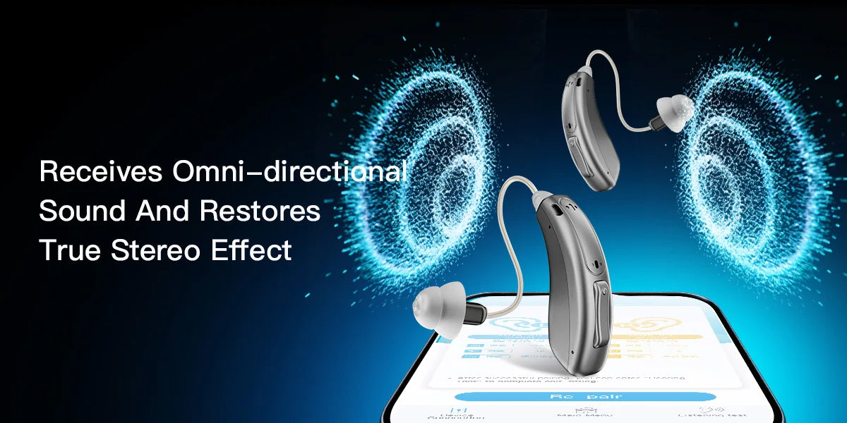 Banglijian OTC Hearing Aid, Bluetooth & App, Large Charging Case, Smart Noise Cancelling for Seniors & Hearing Impaired