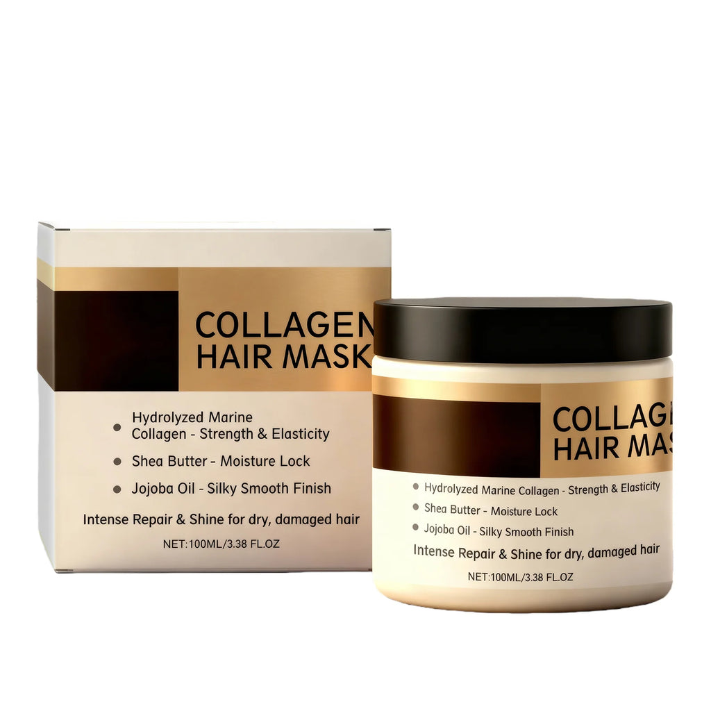 Collagen Hair Mask Gentle Moisturizing Oil Control Enhances Softness Strengthen Hair Roots Repair Damaged Revitalize Hair Care