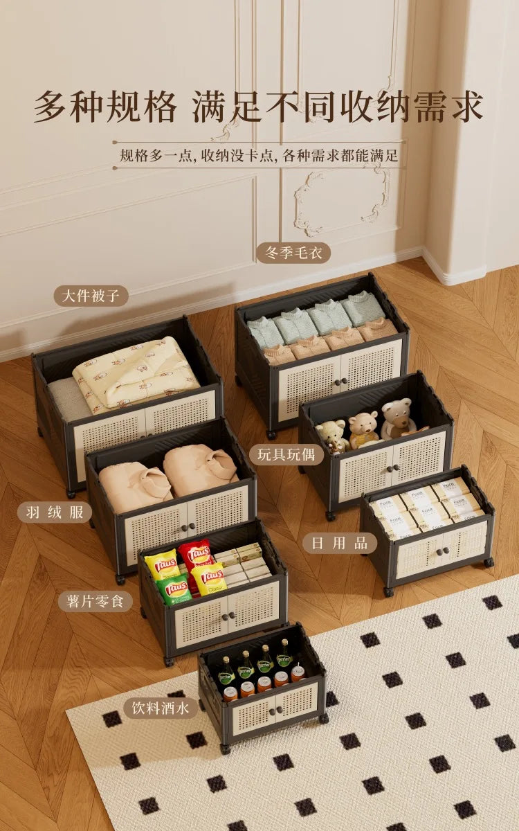 Medieval Folding Storage Cabinet Multi-layer Shelf Cabinet Locker Living Room Premium Clothes Children's Storage Wardrobe