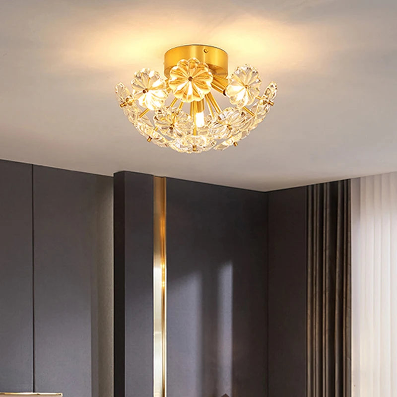 Postmodern Flower ceiling light Luxury scandinavian lamp Bedroom Study Room Living Room Dining Room girls room ceiling lamp