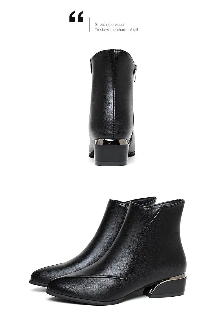 Autumn and Winter 2024 Women Boots British Style Fashion Boots for Women New Thick Heeled Oversized Fashion Short Boots