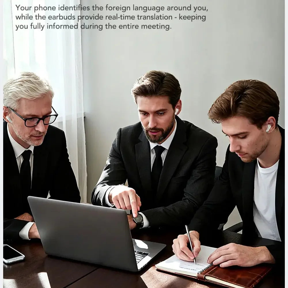 MINISO MS106 Bluetooth Earphones  AI Translator Earbuds TWS Ear Clip Sports Earphones Noise Reduction Wireless Headphones