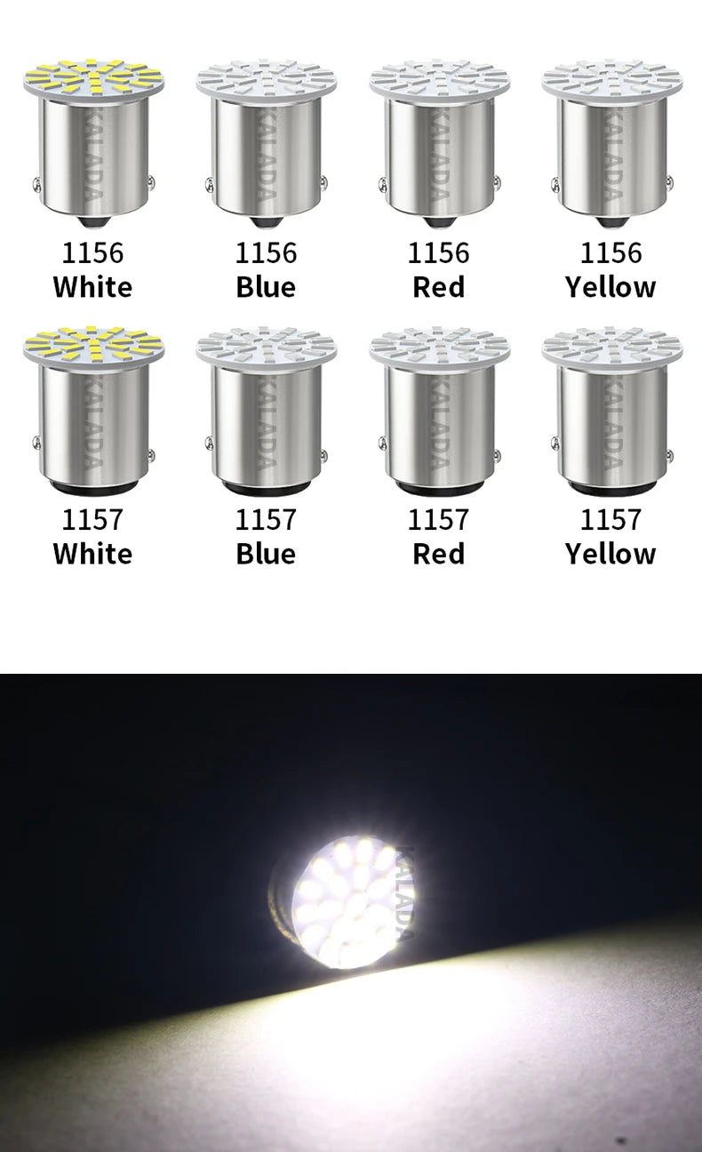 10pcs 24V LED Car Light 1156 BA15S 1157 BAY15D Lighting 22*3014SMD For Truck BUS DRL Daytime Running Bulb Tail Signal Lamp White