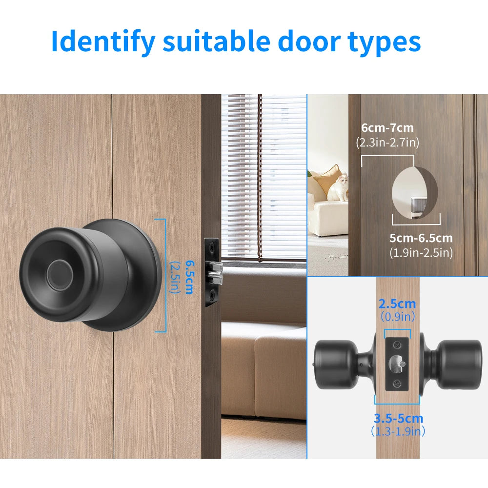 YFK Tuya Smart Door Lock Fingerprint Unlocking Electronic Lock Built-in Battery Dual-Mode Settings For Home Apartment or Gateway
