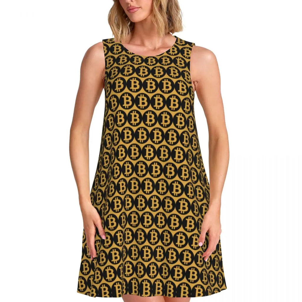 Beach Print Casual Dress Tropical Palm Tree Sleeveless Sexy Dresses Women Crew Neck Streetwear Dress Summer Graphic Clothing