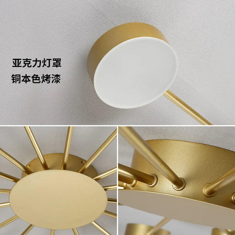 Nordic LED Ceiling Indoor Lighting Home Lamps Living Room Dining Bedroom Cloakroom Decoration Chandelier Lights Modern Wall Lamp