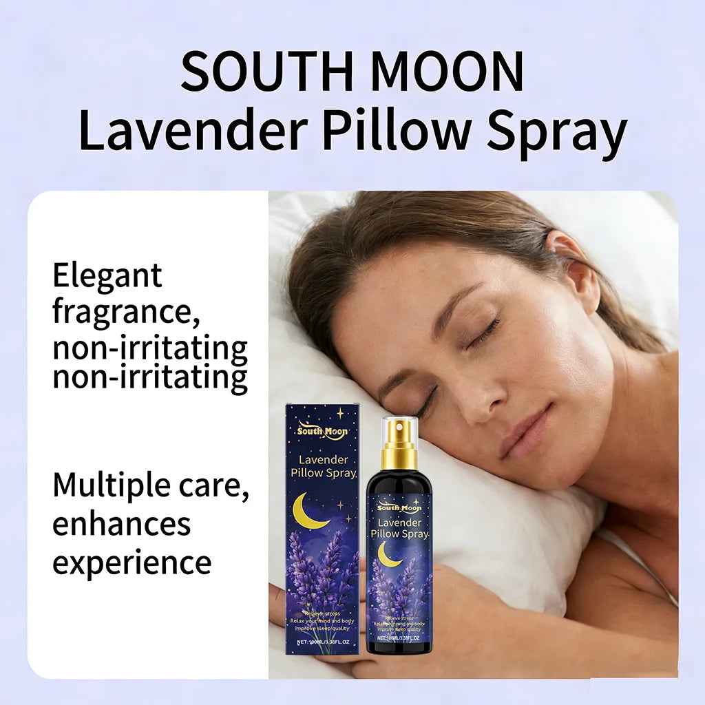 Sleep Spray Lavender for Pillows Relieve Anxiety Fall Asleep Improve Sleep Quality Natural Aromatherapy Body Relaxation Spray