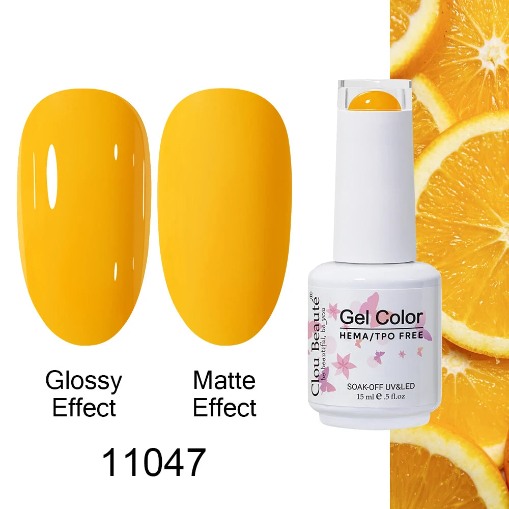 Clou Beaute HEMA TPO FREE Caramel Brown Wine Red Coffee Gel Nail Polish High Pigment Autumn Nail Art Full Coverage UV Varnish