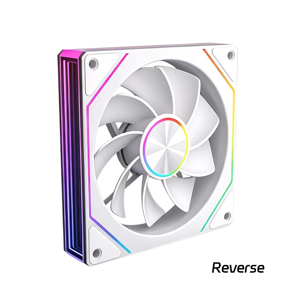 Veebyte PRISM 8 PRO PC Fan 120mm ARGB 4PIN 5V-3PIN PWM Quiet Cooling Fan 12V Large Air Volume Computer Fan 45.2CFM/800-1600RPM