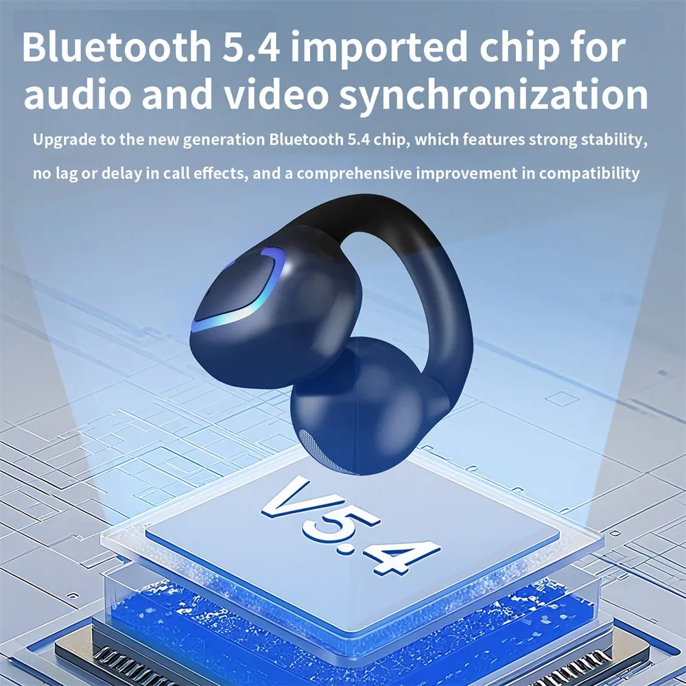 Earphone Clip Wireless Bluetooth Headphone Air Conduction Headset High Quality TWS Auriculares Sport Noise Canceling With Mic