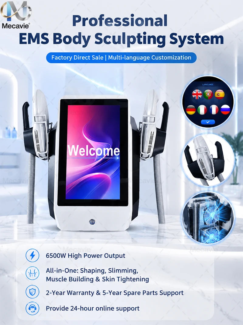 Technology 6500W NEO RF Body Slimming Machine Fat Burning Muscle Toning Device for Abdomen Thighs Pelvic‌ Whole Body