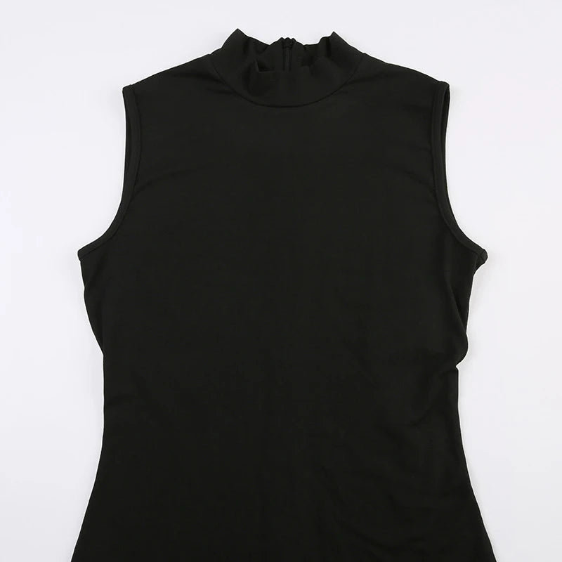 Women's Sports Jumpsuit Invisible Zipper Sleeveless High Street Rompers Basic All-match Female Summer Playsuit 2025