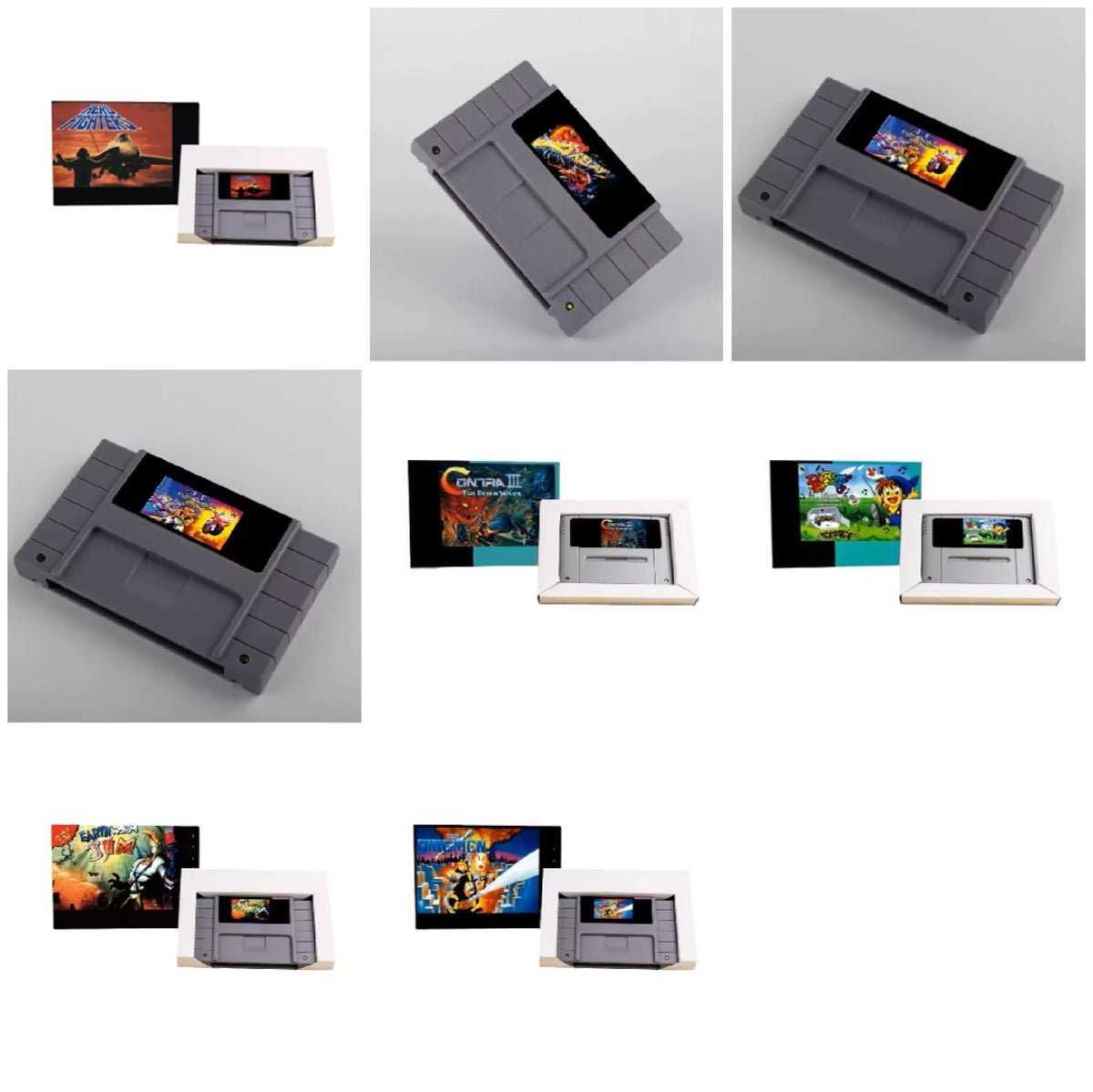 Link 3 Axelay,Aero Fighters 18 Kinds16-Bit Action Game Cartridge With Box for SNES USA/EUR Video Game Console