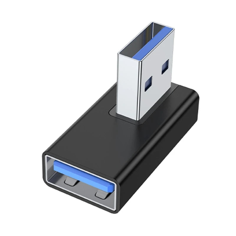 90 Degree Right Up Down Angled USB3.0 Male to Female Extension Adapter for Laptop PC USB Extension Converter XX9A