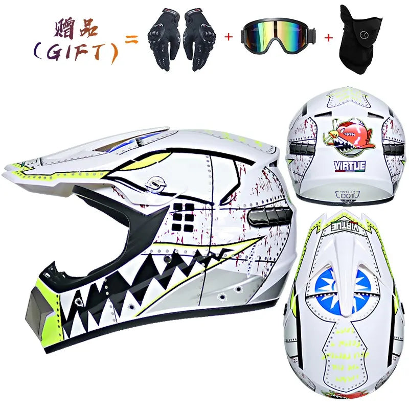 Send 3 pieces  motorcycle helmet children off-road helmet bike downhill AM DH cross helmet capacete motocross casco capacitance