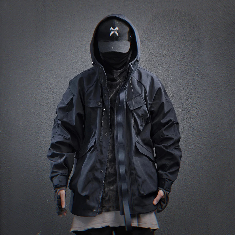 11 BYBB'S DARK 2025 Tactical Jackets Hooded Windbreaker Mens Cargo Function Jacket Fashion Coats Outwear Techwear Streetwear  ﻿