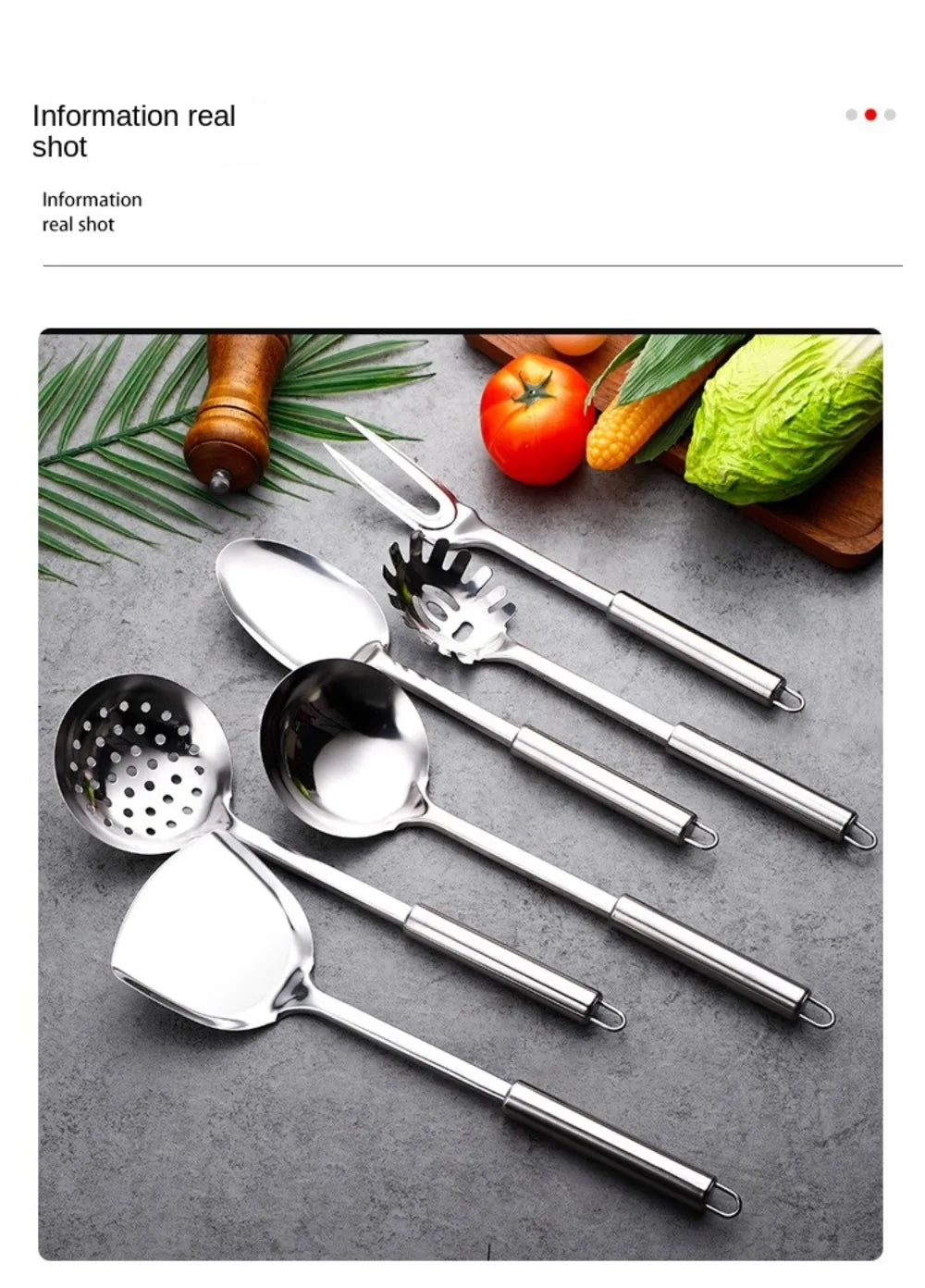 Durable Stainless Steel Wok Spatula Long Handle Kitchen Gadgets Kitchen Cooking Utensil Set Slotted Turner Cooking Tools