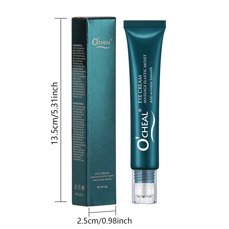 Massage Hydrating Eye Cream, Moisturizing and Firming, Contains Hyaluronic Acid and Glycerin, Suitable for All Skin Types