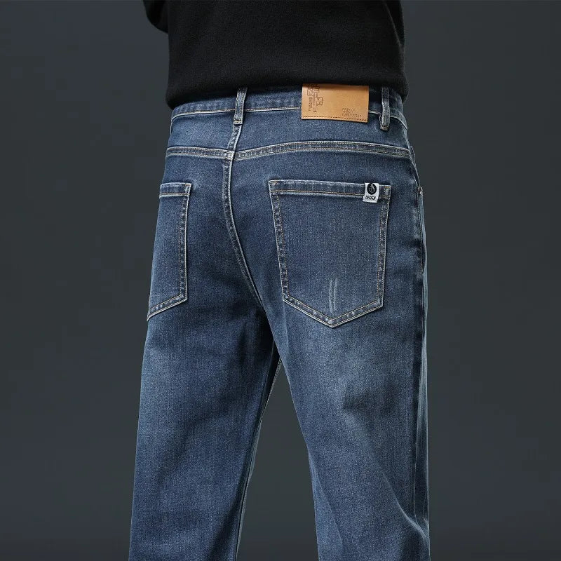 Jeans Men's 2026 Spring New Loose Classic Straight Pants Casual Comfortable Business Brand Vintage Denim Trousers