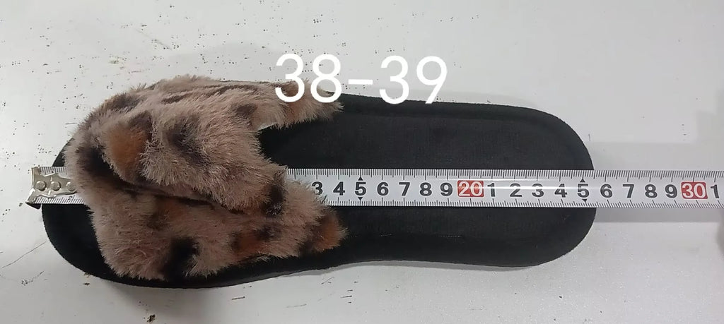 Fashion Women Slippers Cotton Plush Warm Female Light EVA Flat Bottom Non-slip Comfortable Slides Winter Autumn House Shoes