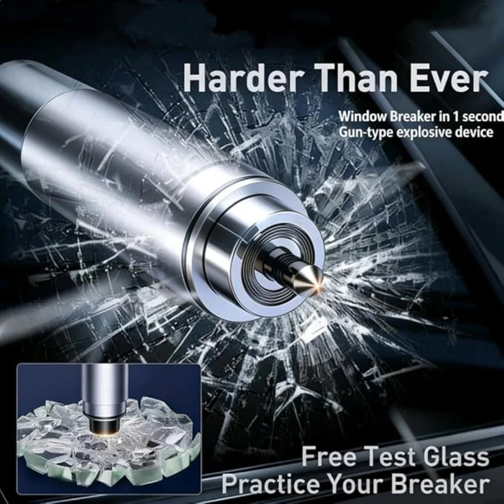 Car Safety Hammer Mini Window Breaker Seat Belt Cutter  2 in 1 Car Emergency Kit High Hardness Tungsten Steel Rescue Gadgets