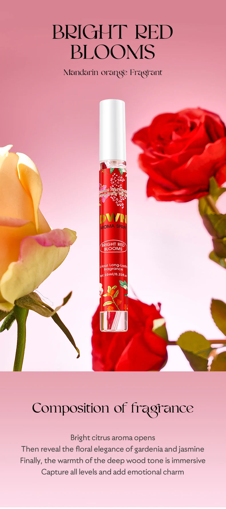 5-Piece Alcohol-Free Festival Flower Perfume Gift Set, Lasting, Charming Fragrance Spray (for Men and Women) 10ml
