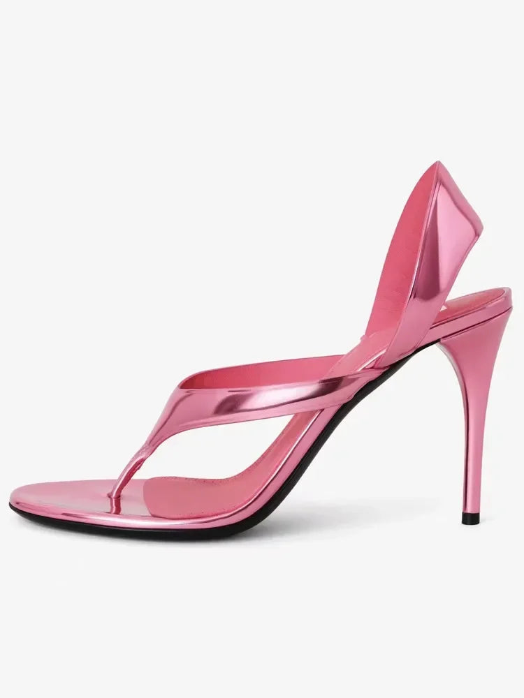 Women's Summer New Round Head Stiletto Sandals European and American Fashion Sexy Sizes 34-46 Large Sandals