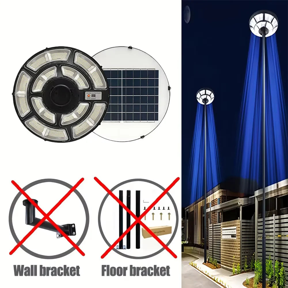 750 LED Solar Lamp Post Light， with 78" Tall Pole, Removable, Dusk to Dawn Motion Sensor 4000W Outdoor Solar Street Lights