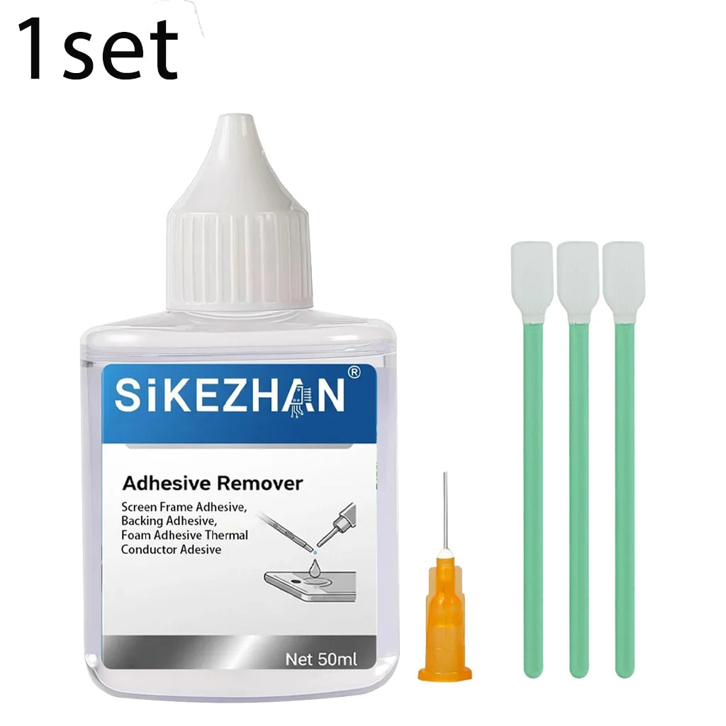 SiKEZHAN LCD Screen Glue Remover Set With Needle Swabs Safe Cleaner For Mobile Phone Frame Back Thermal Foam Adhesive Removal