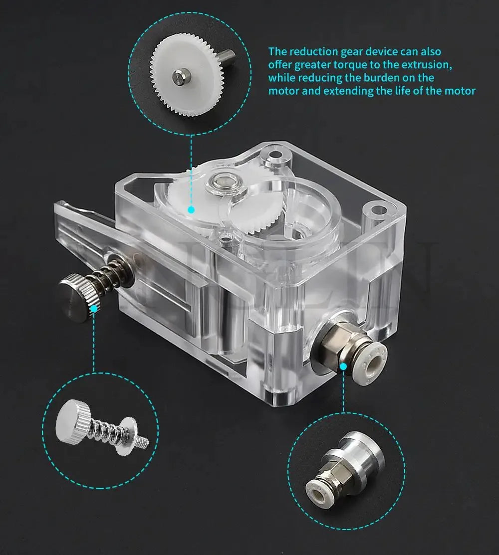 Dual Drive Gear Extruder Kit Hardened Steel Upgrade Feed Gear Extruder Kit For BMG For Prusa DIY Bowden Direct Extruder