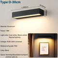 LED Outdoor Porch Wall Sconces Aluminum Exterior Wall Light Fixtures IP65 Waterproof Lamp for House Patio Doorway Garage Decorat