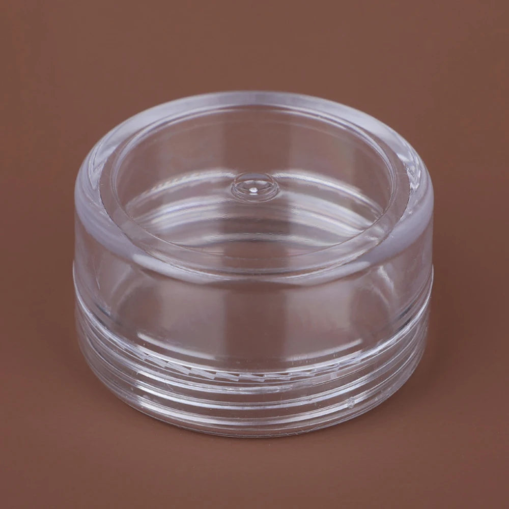 50pcs 20g 15g 10g 5g 3g  Empty Cream Jar Portable Cosmetic Containers Plastic Transparent Eyeshadow Lipbalm Sample Bottles