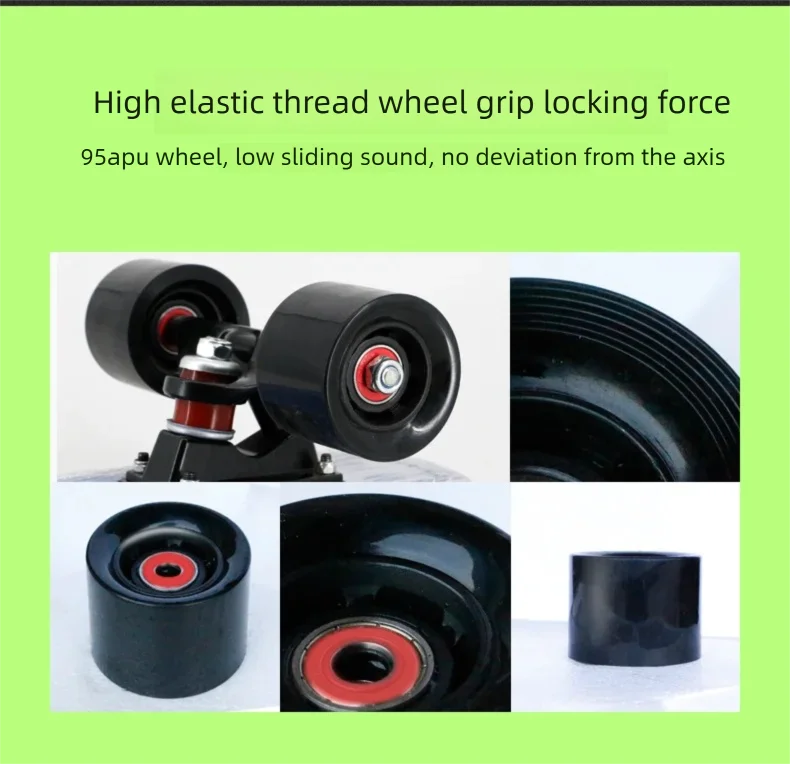 Korean Style Mini Dancing Four-Wheel Short Skateboard, Street Cruising Portable Commuter Skate Board for Adults Teenagers Boys