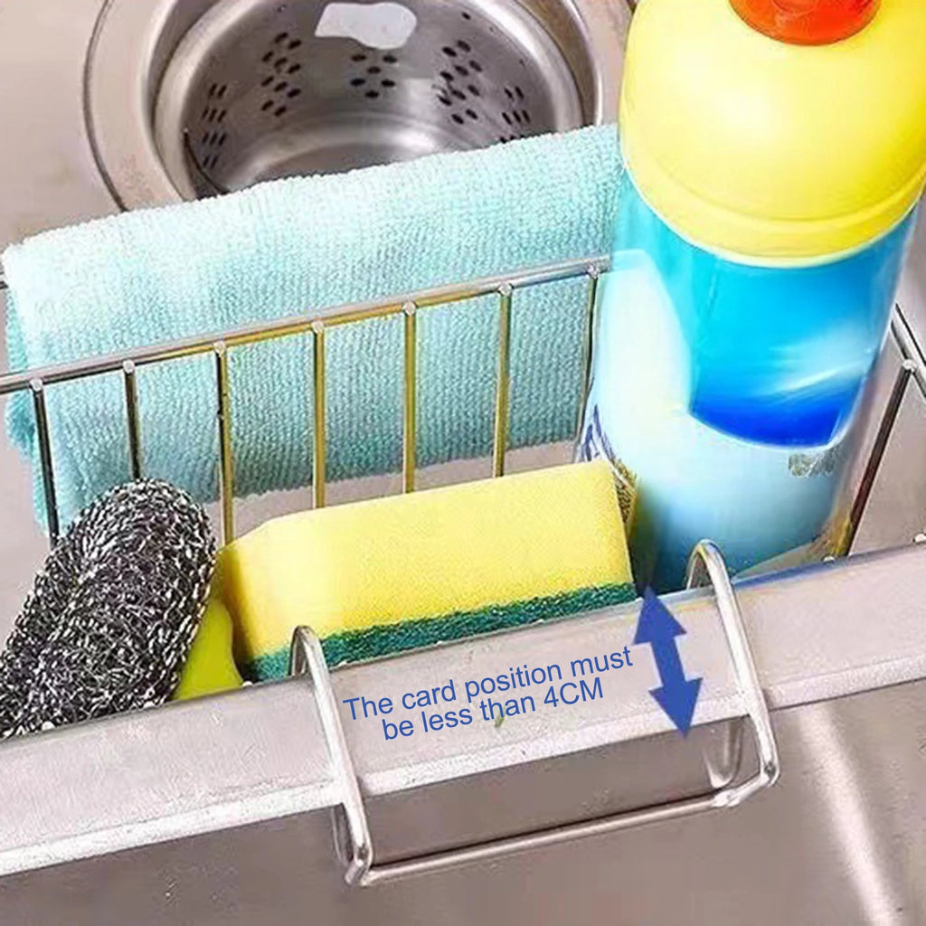 Kitchen Sink Drain Rack Organizer Sponge Storage Faucet Holder Soap Drainer Dishcloth Towel Rack Kitchen Sink Organizer